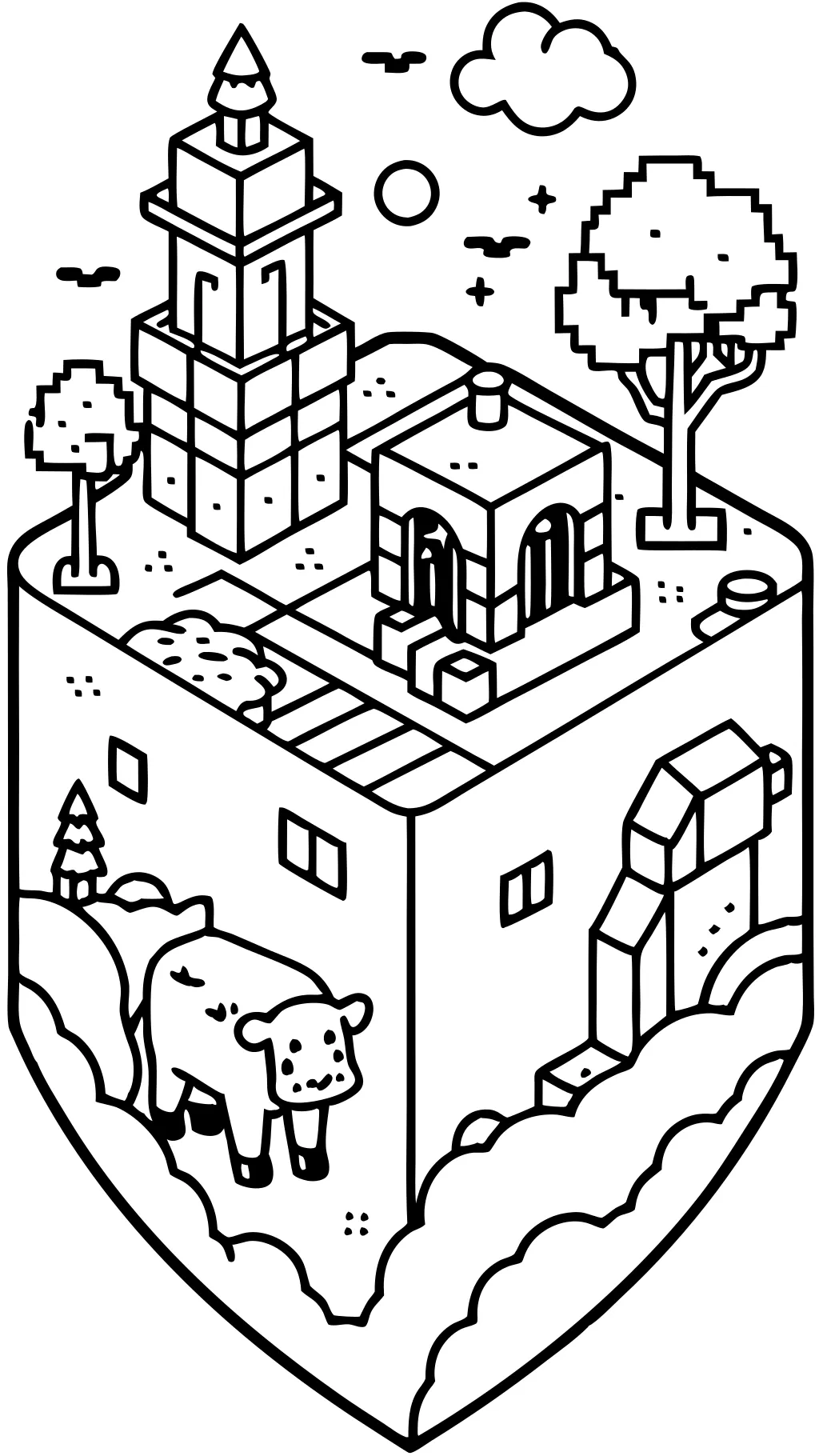 mine craft coloring page